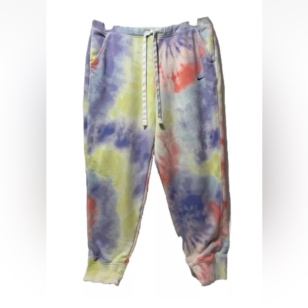Nike Jogger Pant Women M Tie Dyed Blend Pull On Drawstring Waistband Activewear